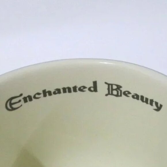 DISNEY Enchanted Beauty Mug Belle Retired Collectible Ceramic Pastel Floral - Picture 10 of 16